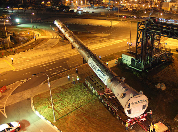Transporte Out-of-Gauge de misturador petroquímico de Brasil para Neuquén, Argentina
